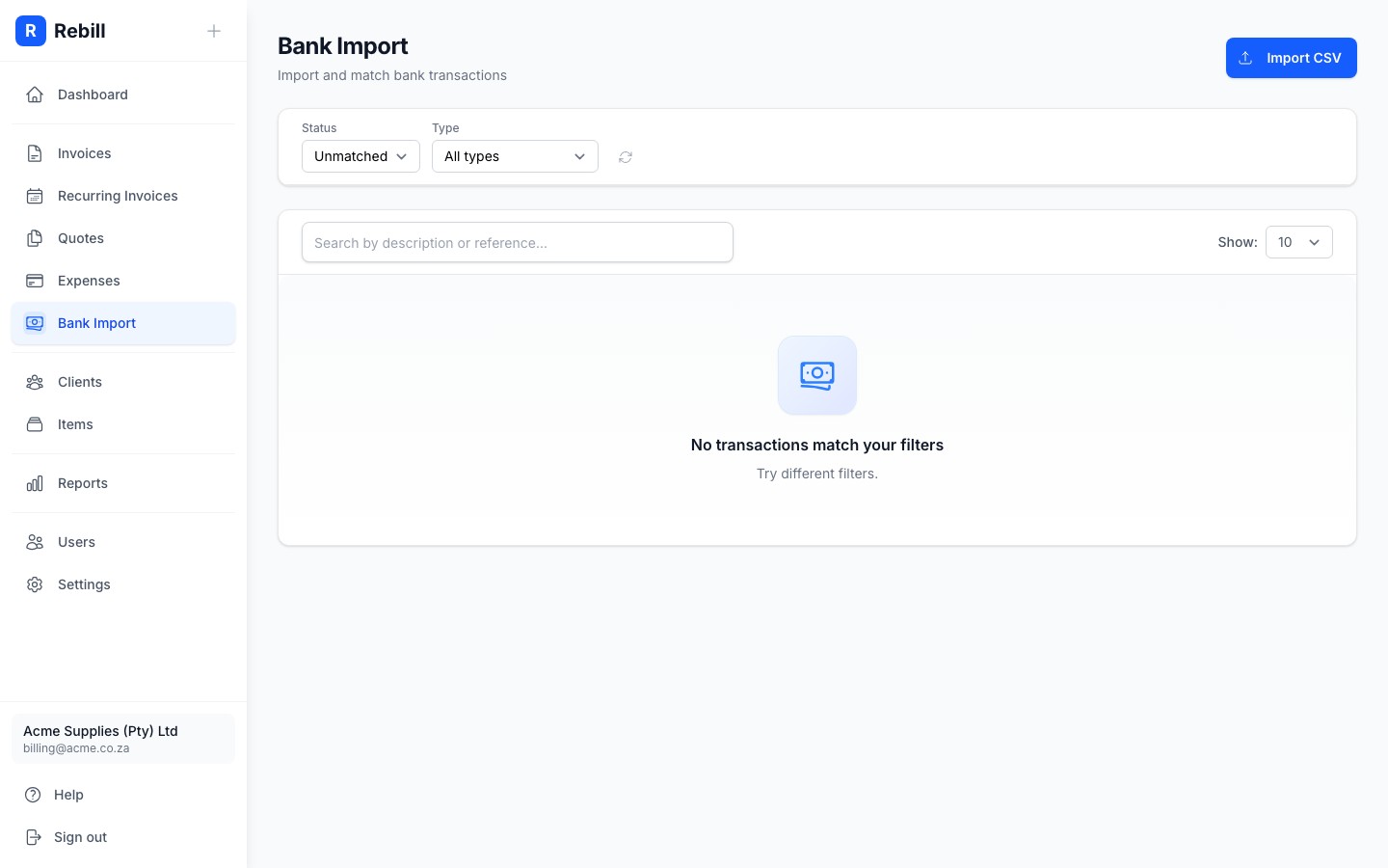 bank import empty